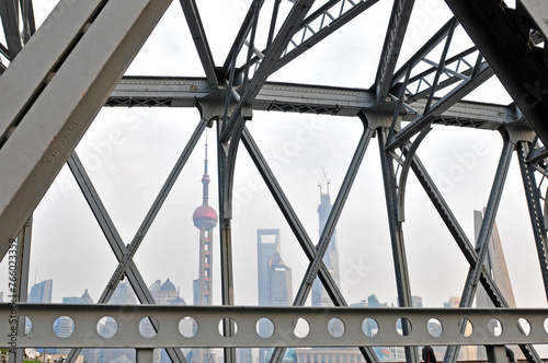 Photography the Garden Bridge of shanghai china