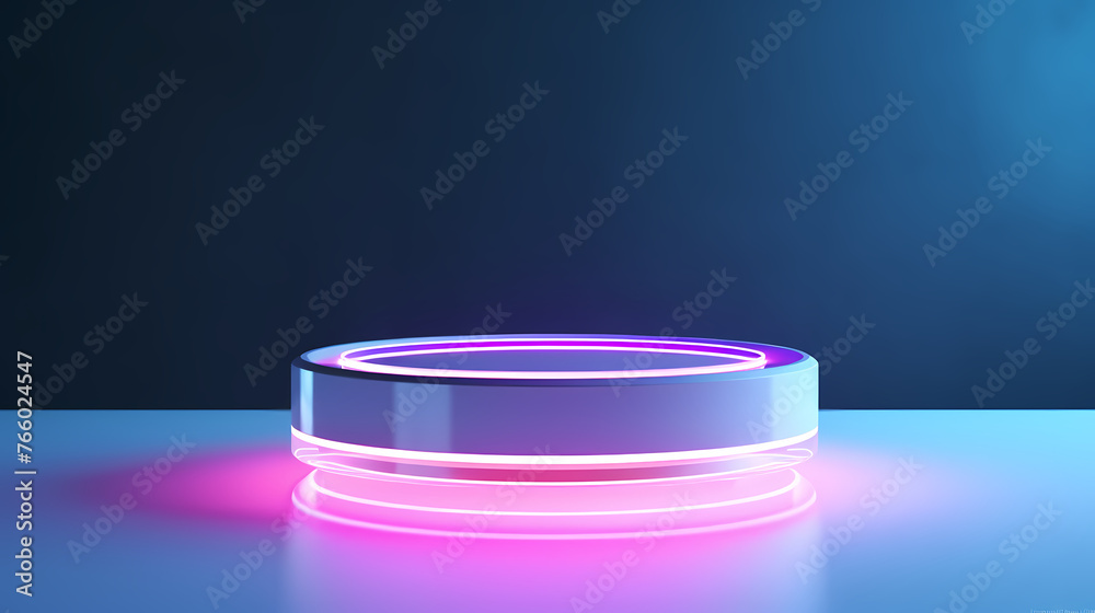 Simple gradient round marble podium Simple gradient round marble podium