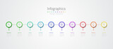 Infographic 10 options design elements for your business data. Vector Illustration.