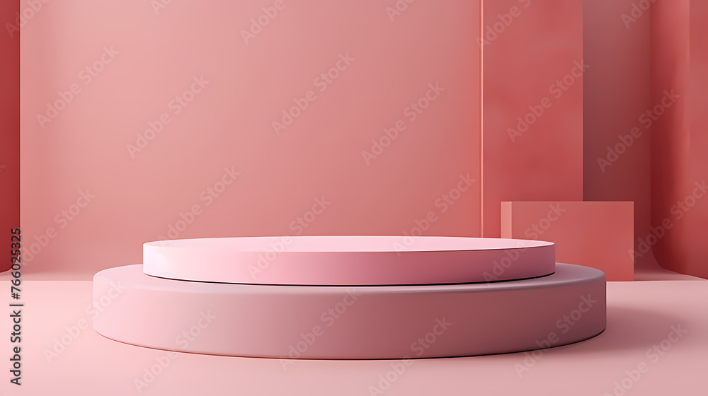 Simple gradient round marble podium Simple gradient round marble podium