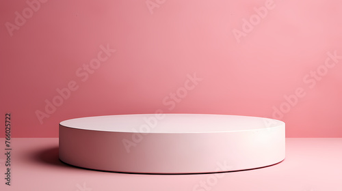 Simple gradient round marble podium