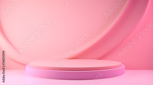 Simple round marble podium © xuan