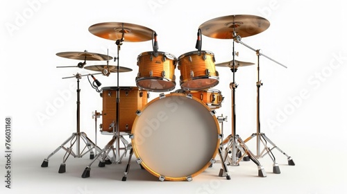 Drum kit isolated on white background