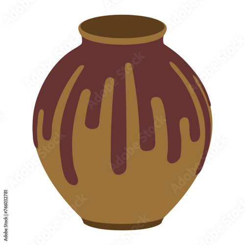 アジアによくある壺。骨董品や陶芸の挿絵。