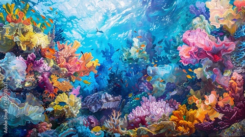 The Vibrant Underwater World  A Coral Reef Ecosystem