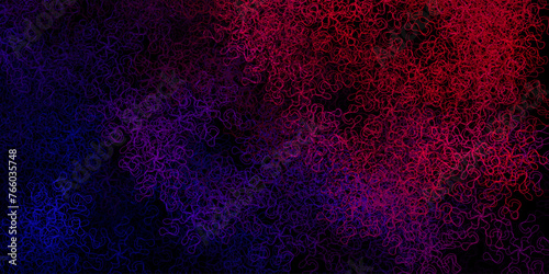 Dark purple, pink vector pattern with wry lines.