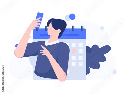 Notification announcement vector creative flat hand drawn illustration
