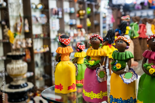 Caribbean Porcelain Doll on a Store Shelf