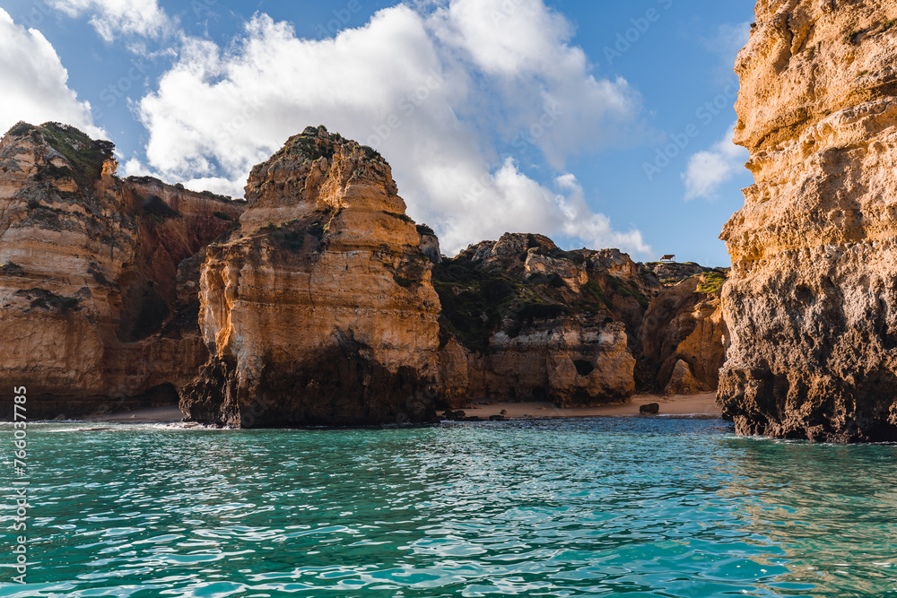 sailing through sea caves