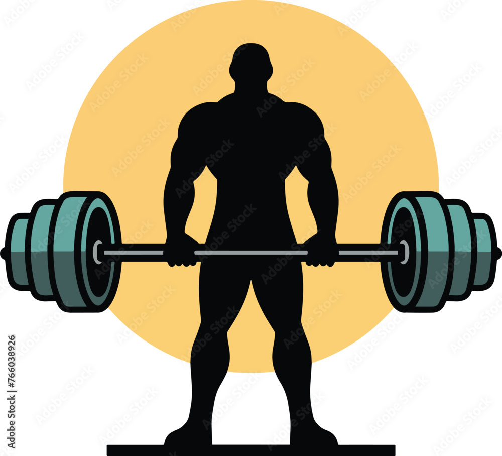 Barbell gym fitness logo Barbell gym fitness logo