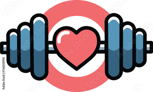 Barbell gym fitness logo