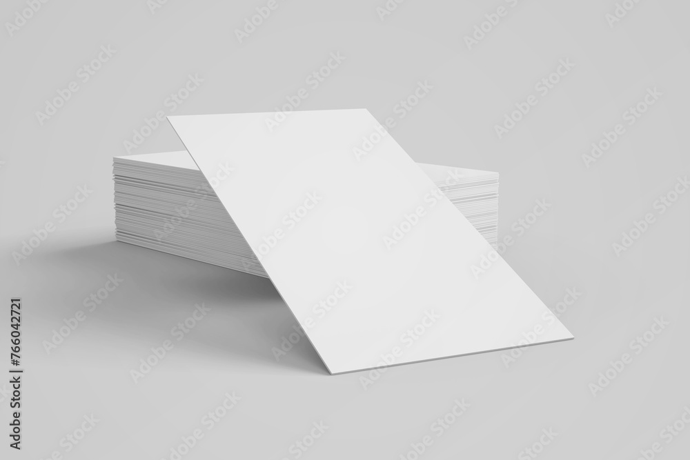 blank and stacked 90x50 mm vertical corporate company business card identity contact with sharp edges realistic mockup isolated 3d render illustration perspective view blank and stacked 90x50 mm vertical corporate company business card identity contact with sharp edges realistic mockup isolated 3d render illustration perspective view