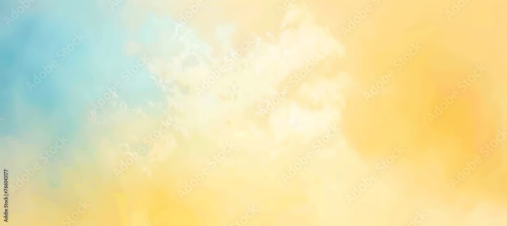 Gentle Waves of Subtle Yellow and Blue: Exploring the Soft Textures of Tranquility in a Captivating Palette of Serenity