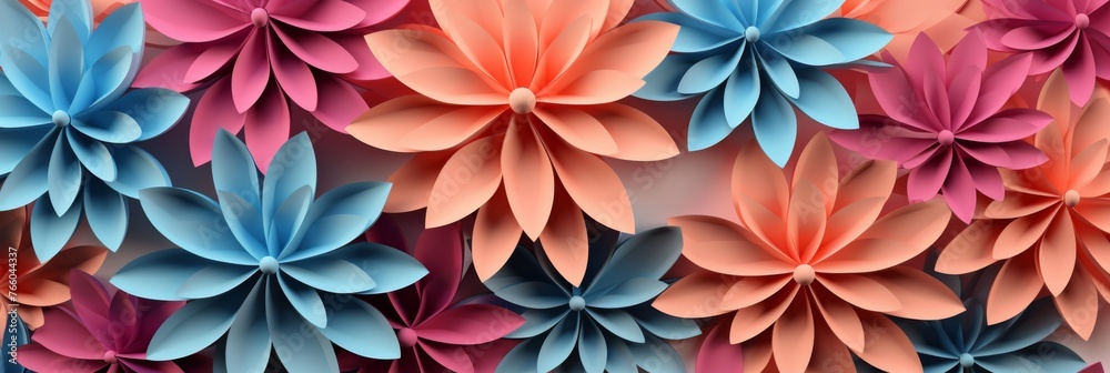 Background of large flowers