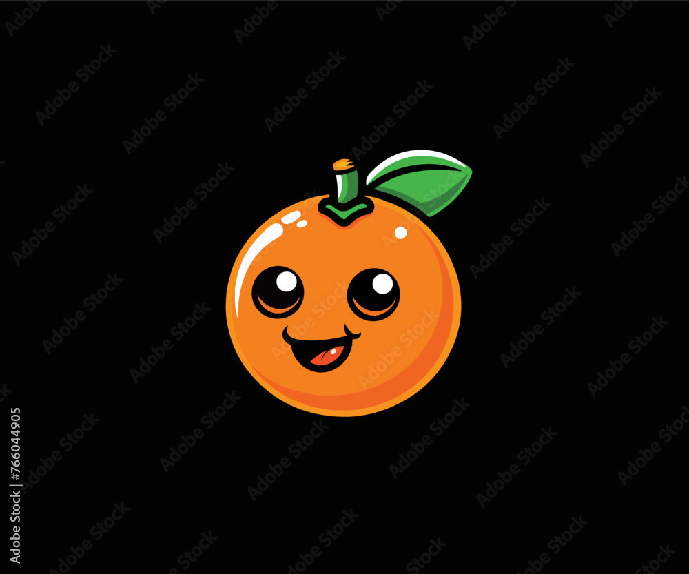 orange fruit mascot logo design orange fruit mascot logo design