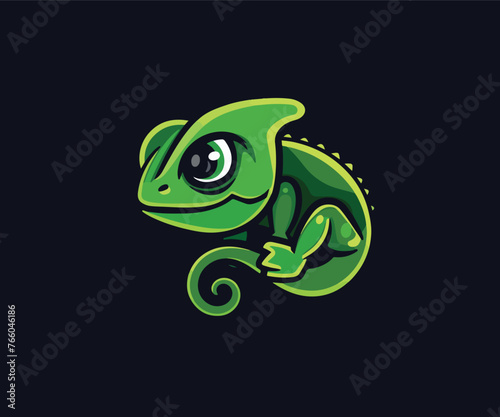 chameleon logo mascot illustration © keenan