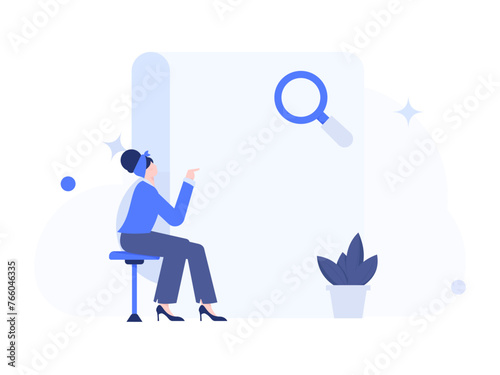 Invite friends to conduct questionnaire flat vector concept operation hand drawn illustration
