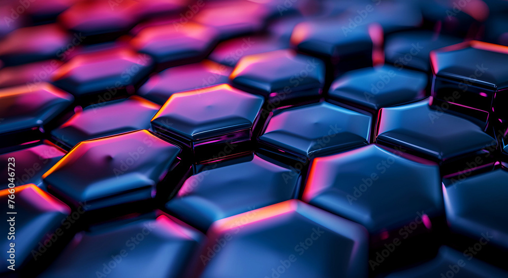Scientific materials with abstract hexagonal background. Close-up view Scientific materials with abstract hexagonal background. Close-up view