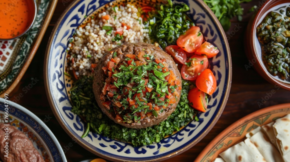 A family-run Lebanese restaurant, where kibbeh nayeh, a traditional raw lamb dish, is meticulously prepared with bulgur, spices, and herbs. 