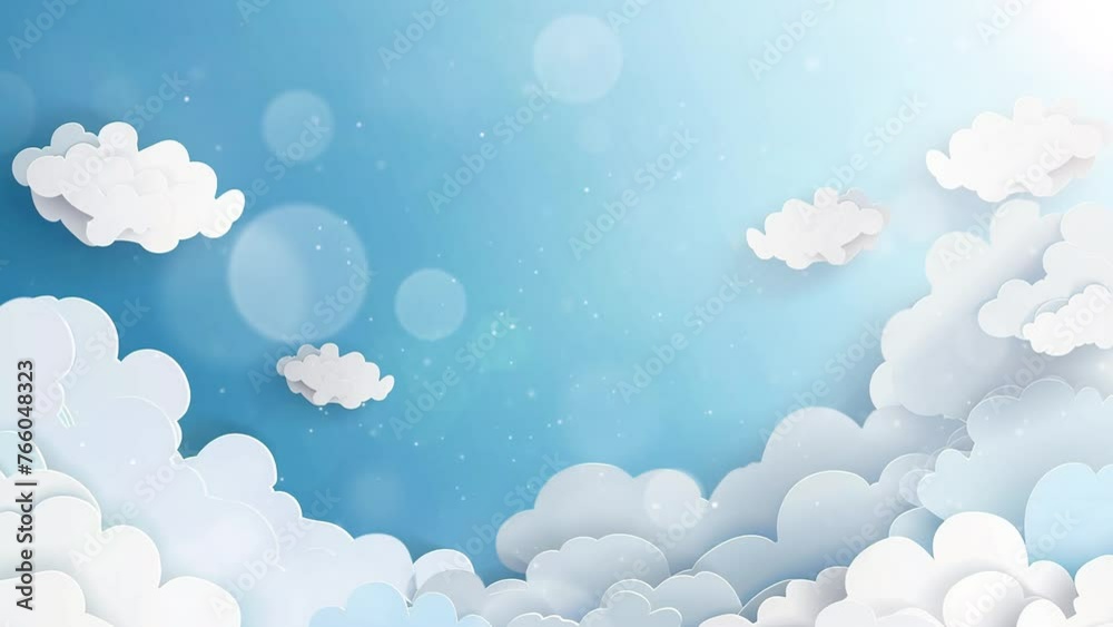 clouds on blue sky banner- white cloud on blue sky. seamless looping overlay 4k virtual video animation background clouds on blue sky banner- white cloud on blue sky. seamless looping overlay 4k virtual video animation background