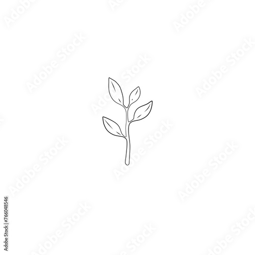 Plant sprout drawing Illustration
