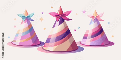 Party Time! Celebrate with Our Bright Birthday Vectors background and poster © Jkd