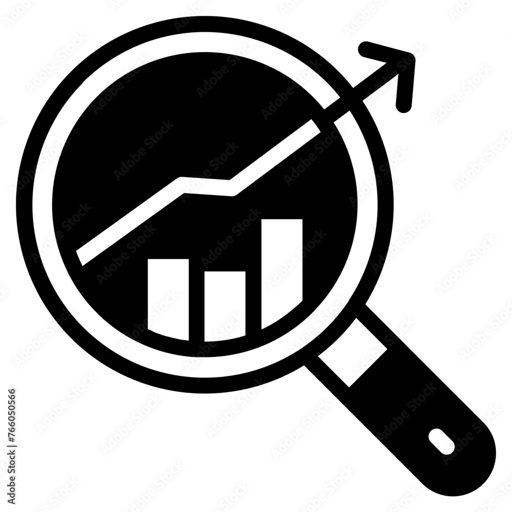 SEO analysis glyph icon