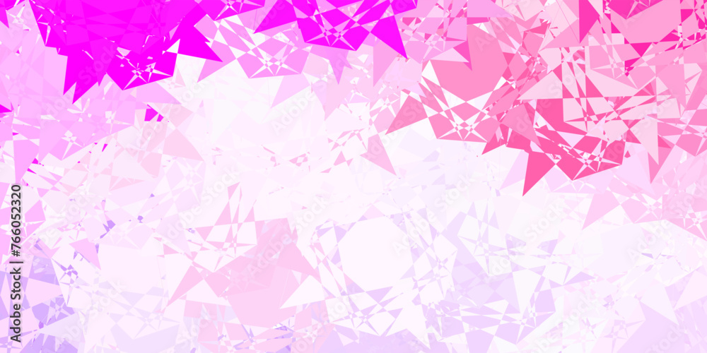 Light Purple, Pink vector background with triangles.