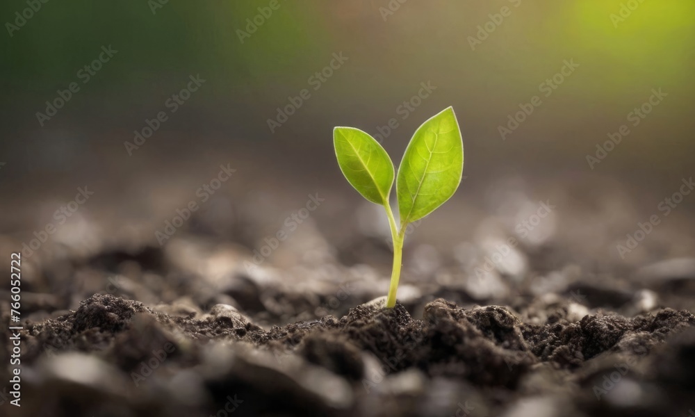 green sprouts growing from the soil green sprouts growing from the soil