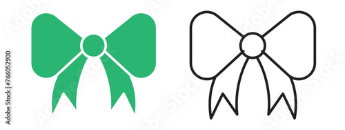 Bow Tie icon collection in glyph style, solid color vector in eps 10.