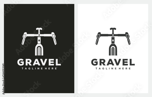 Gravel Bike Cyclocross Bicycle logo design vector icon