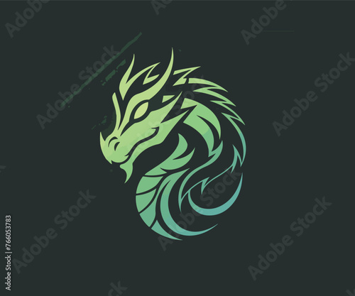 Obraz na płótnie dragon logo design mascot w salonie