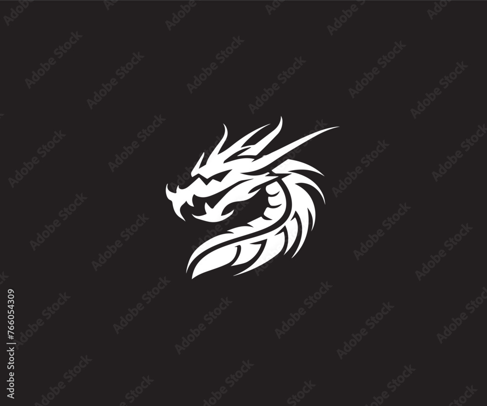 dragon head logo design