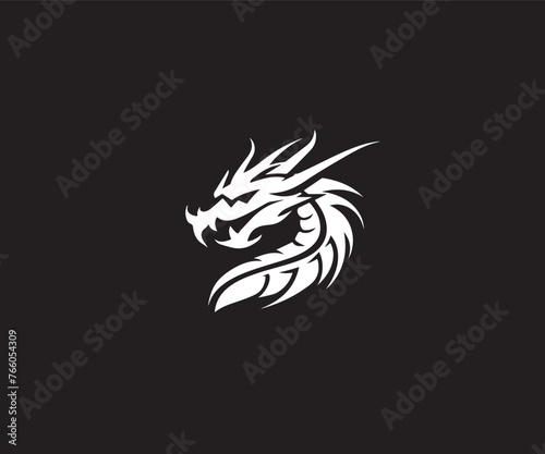 Obraz na płótnie dragon head logo design w salonie