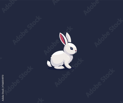 Fototapeta Naklejka Na Ścianę i Meble -  cute rabbit logo design template