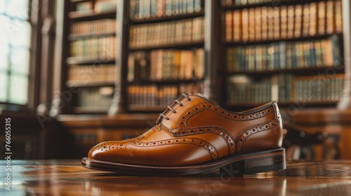 A vintage-inspired men's brogue that pays homage to classic craftsmanship, with a modern twist in the form of a lightweight, recycled material s photo