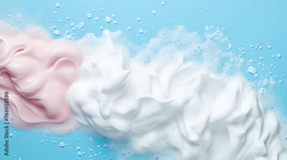 Obraz premium Bubble background with laundry, cleaning service concept