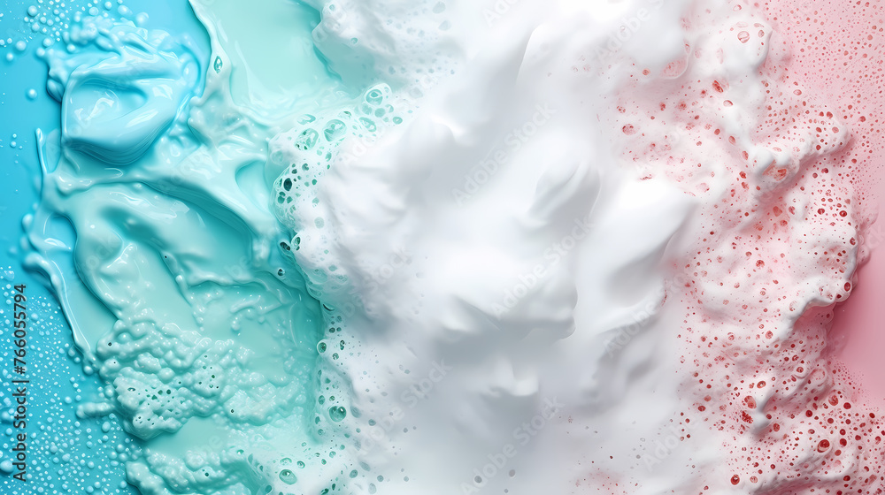 Bubble background with laundry, cleaning service concept Bubble background with laundry, cleaning service concept