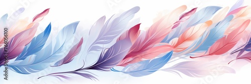 Background Colored Feathers,Banner