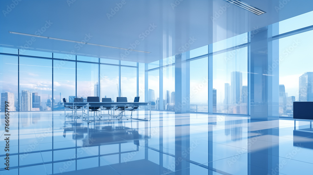 Empty modern business office skyscrapers. High-rise buildings in commercial district with blue sky. bright and clean high tech office background Empty modern business office skyscrapers. High-rise buildings in commercial district with blue sky. bright and clean high tech office background