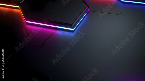 Abstract glowing geometric shapes background