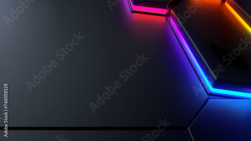 Abstract glowing geometric shapes background