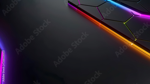 Abstract glowing geometric shapes background