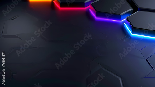 Abstract glowing geometric shapes background