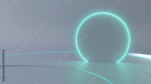 Abstract glowing geometric shapes background