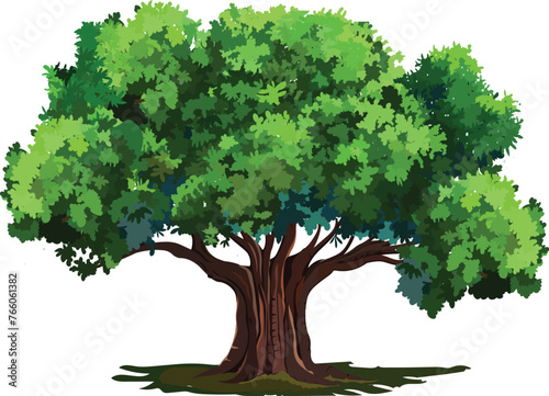 Big tree for 2d animation  | Baniyan tree  illustrator file | Illustrator design photo