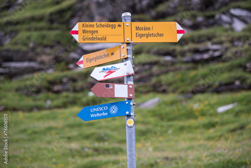 Guidepost at the Crossroads of Alpine Trails