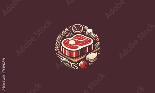 beef steak vector illustration flat design