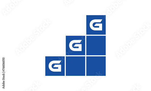 GGG initial letter financial logo design vector template. economics, growth, meter, range, profit, loan, graph, finance, benefits, economic, increase, arrow up, grade, grew up, topper, company, scale