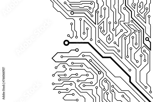 Abstract futuristic circuit board background. High computer technology blue color background. Stock illustration